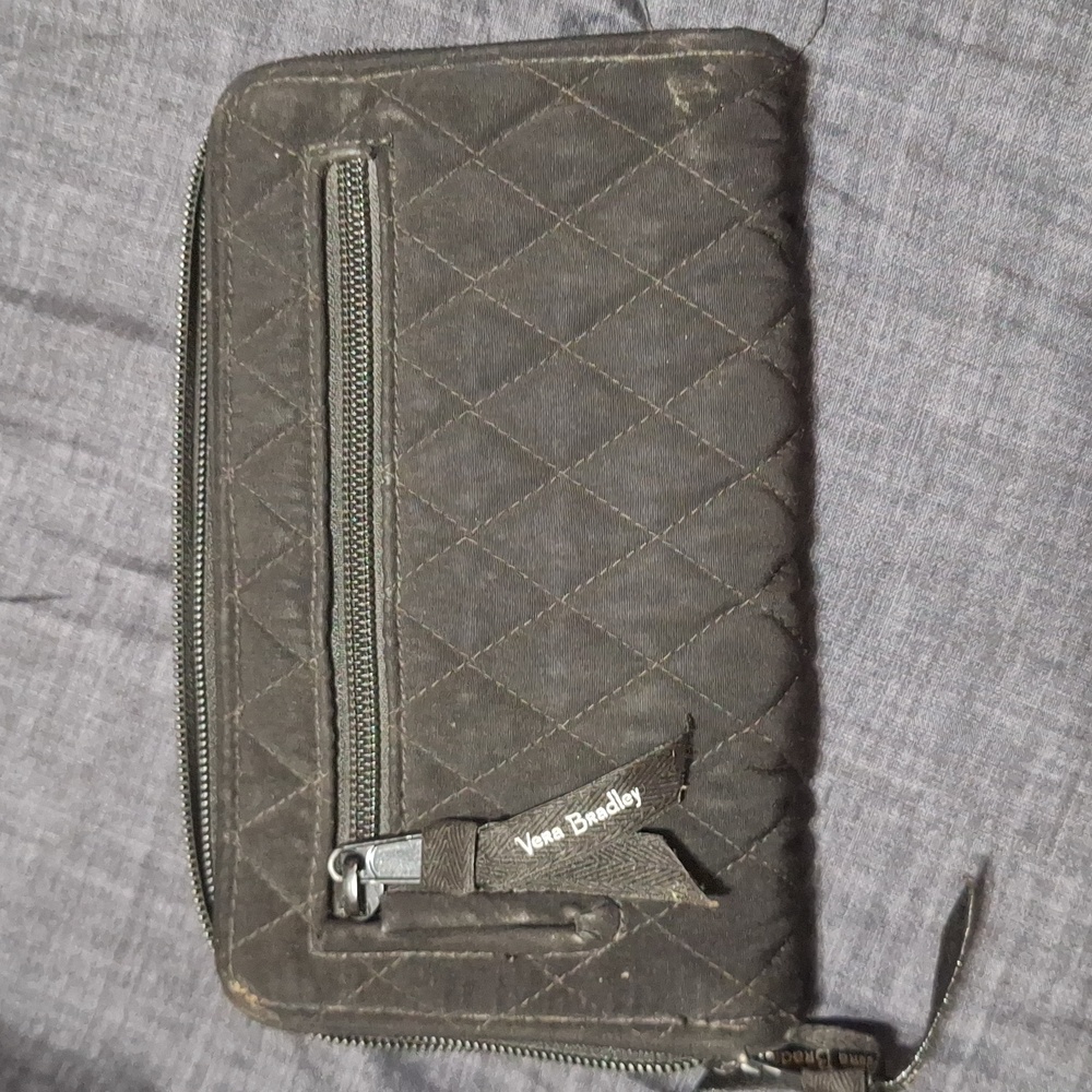 Vera Bradley Quilted Black Wallet - Picture 2 of 4